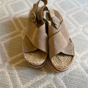 Marc Fisher Tan Espadrille Sandals